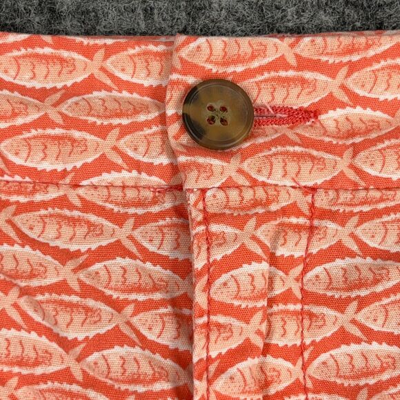 Old Navy Shorts Womens 14 Orange Goldfish Chino 7 Inseam Cotton Prep Casual - Picture 3 of 10